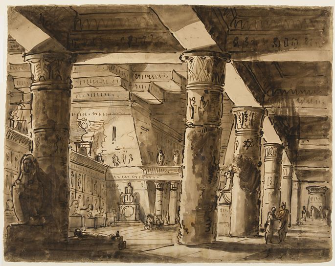 Antonio BASOLI - The Interior of an Egyptian Temple | MasterArt